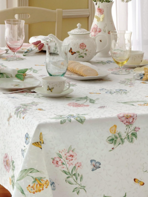 Butterfly Floral Damask Tablecloth