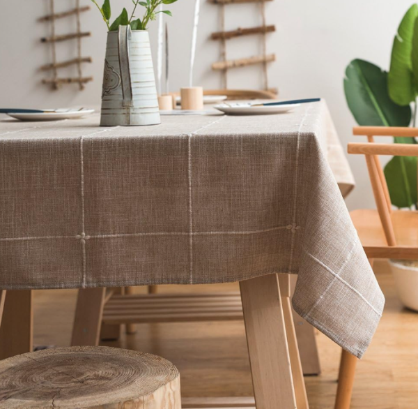 Farmhouse Embroidered Linen Tablecloth