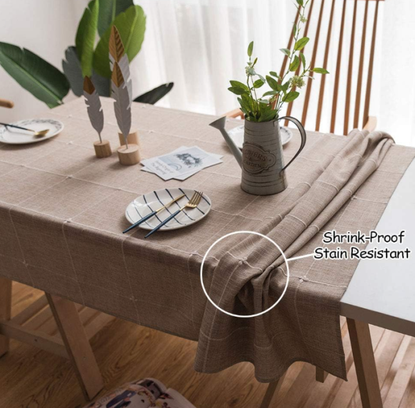 Farmhouse Embroidered Linen Tablecloth